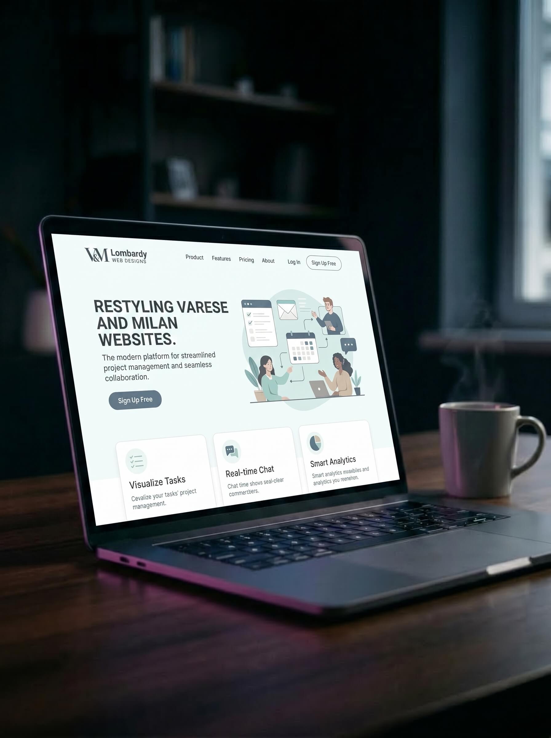 Schermo laptop con metriche di audit SEO